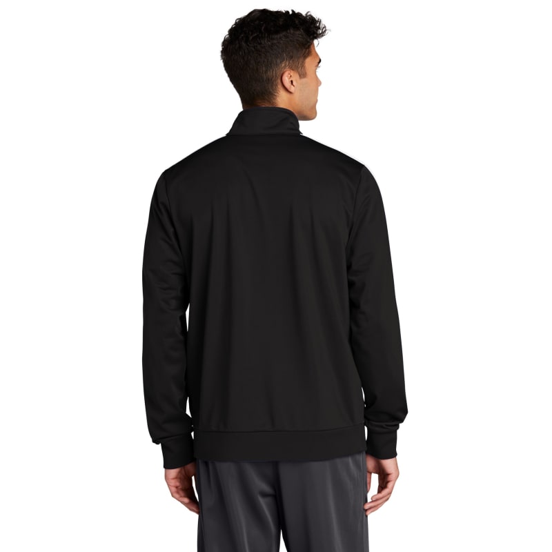 Sport-Tek Tricot Sleeve Stripe Track Jacket. 2
