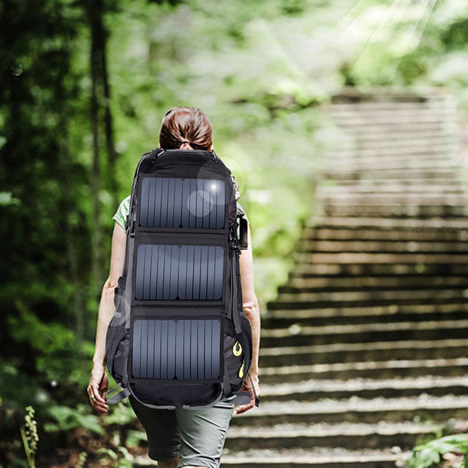 68L Outdoor Hiking Backpack with Solar Charger Panel 20w/6v 6