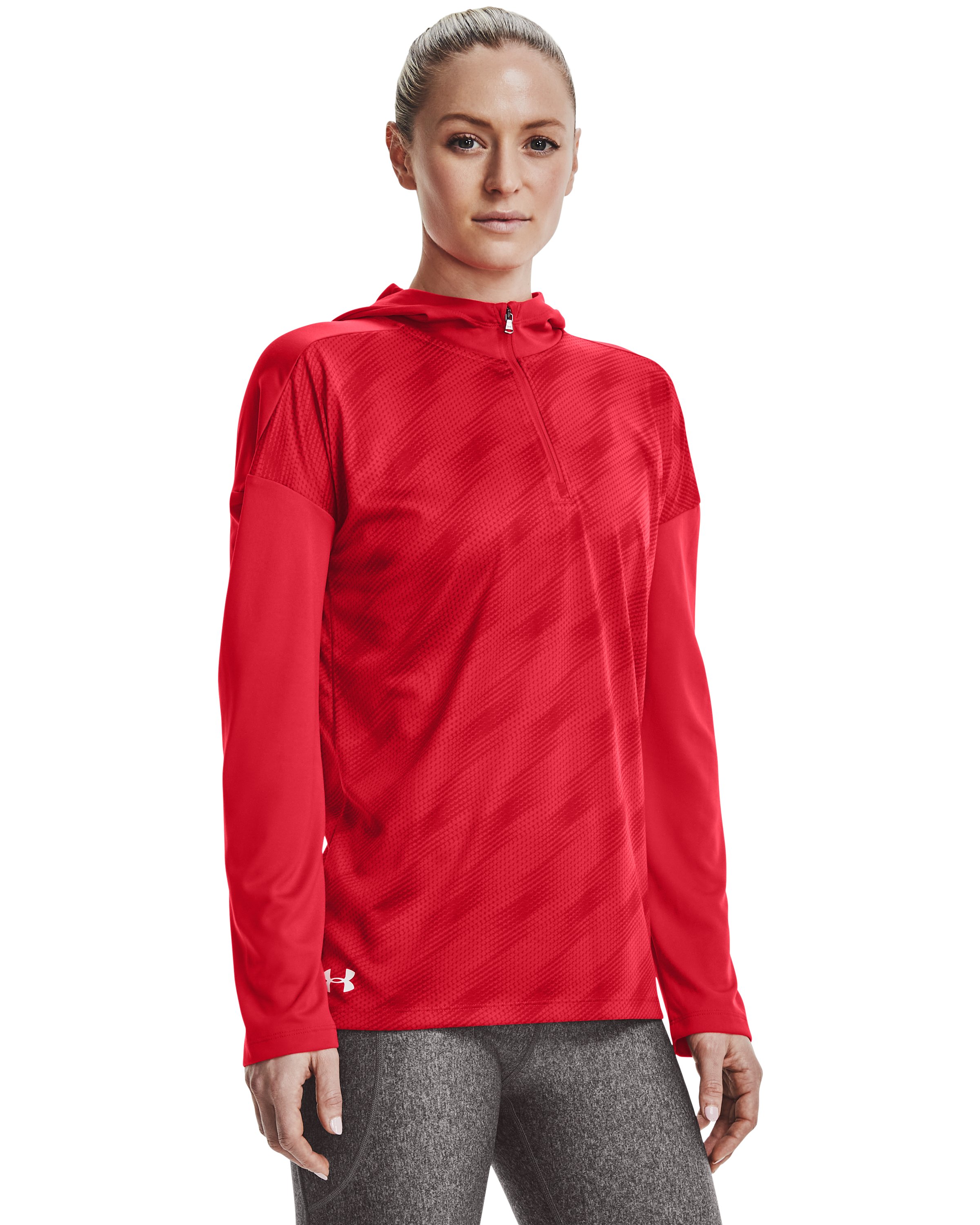 Women's UA Locker Emboss Zip Hoodie, custom hoodie or sweatshirt with logo imprint 7