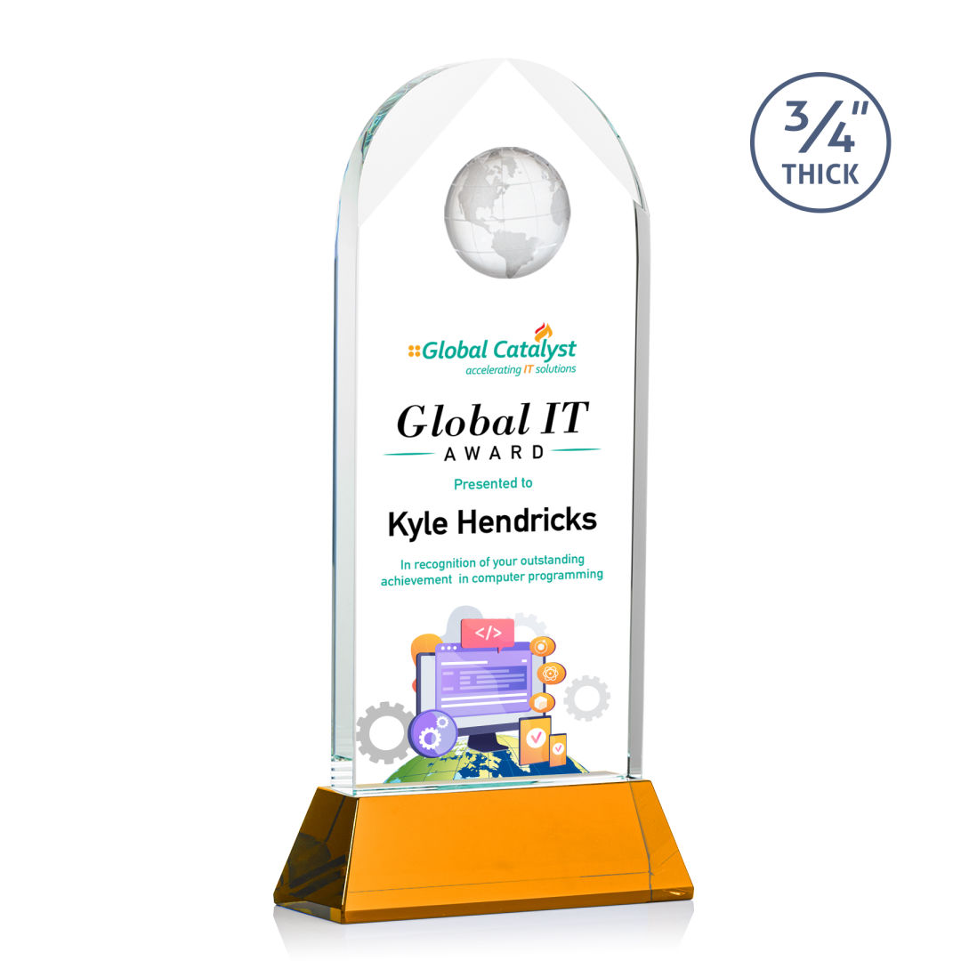 Blake Globe VividPrint™ Award on Newhaven - Amber 3