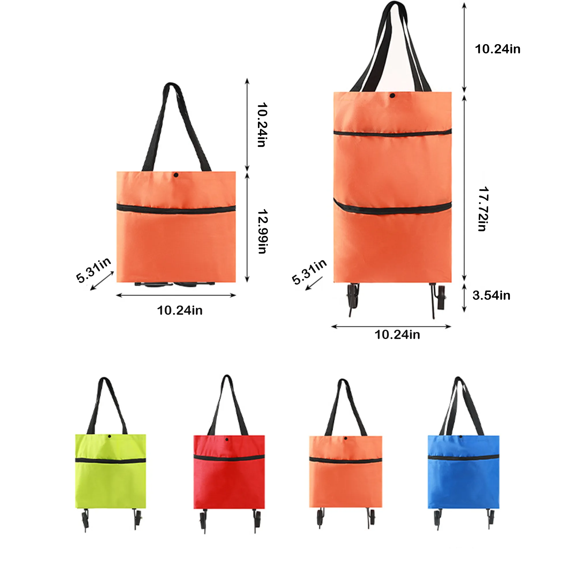 2-in-1 foldable cart with wheels 3