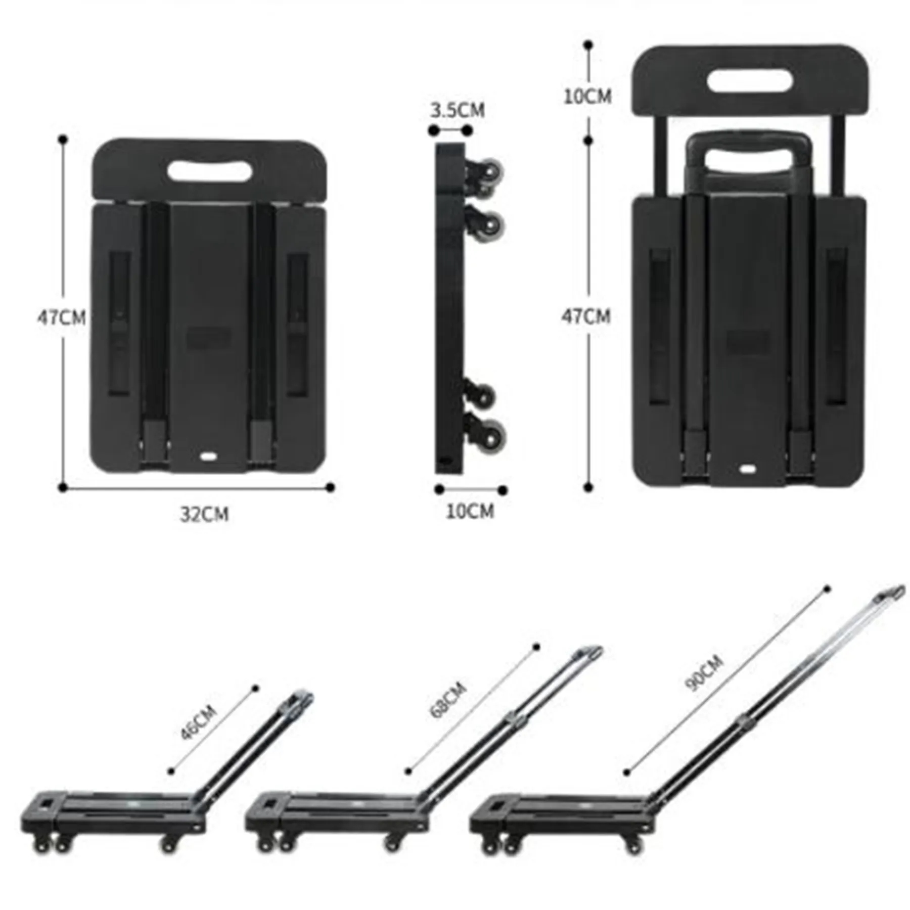 MOQ1 Folding Collapsible Flat Trolley 7