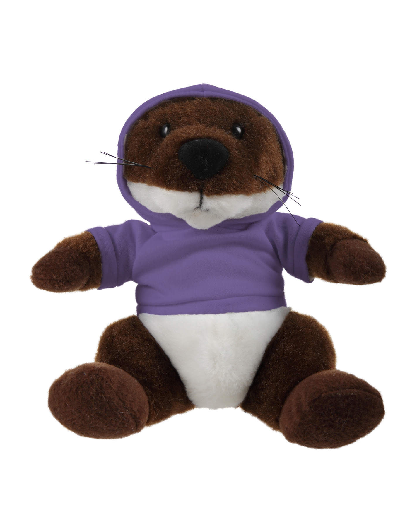 Soft Plush Stuffed Sitting Otter wearing a Hoodie 7