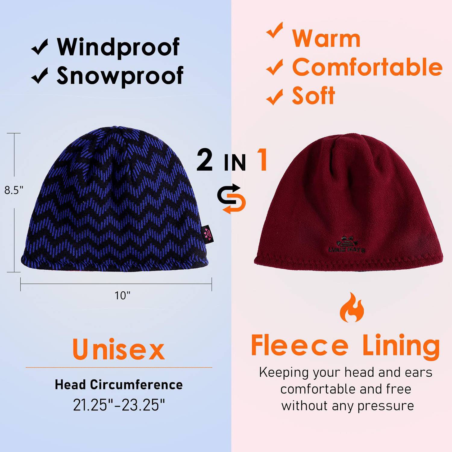 Double Layer Warm Knit Hat 4