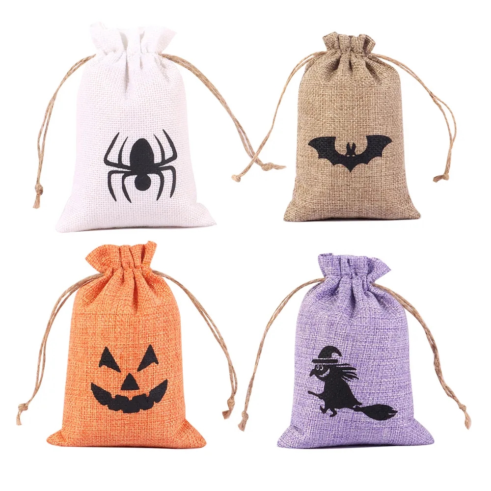 Custom Jute Drawstring Gift Bag - 4''w x 5.5''h 1