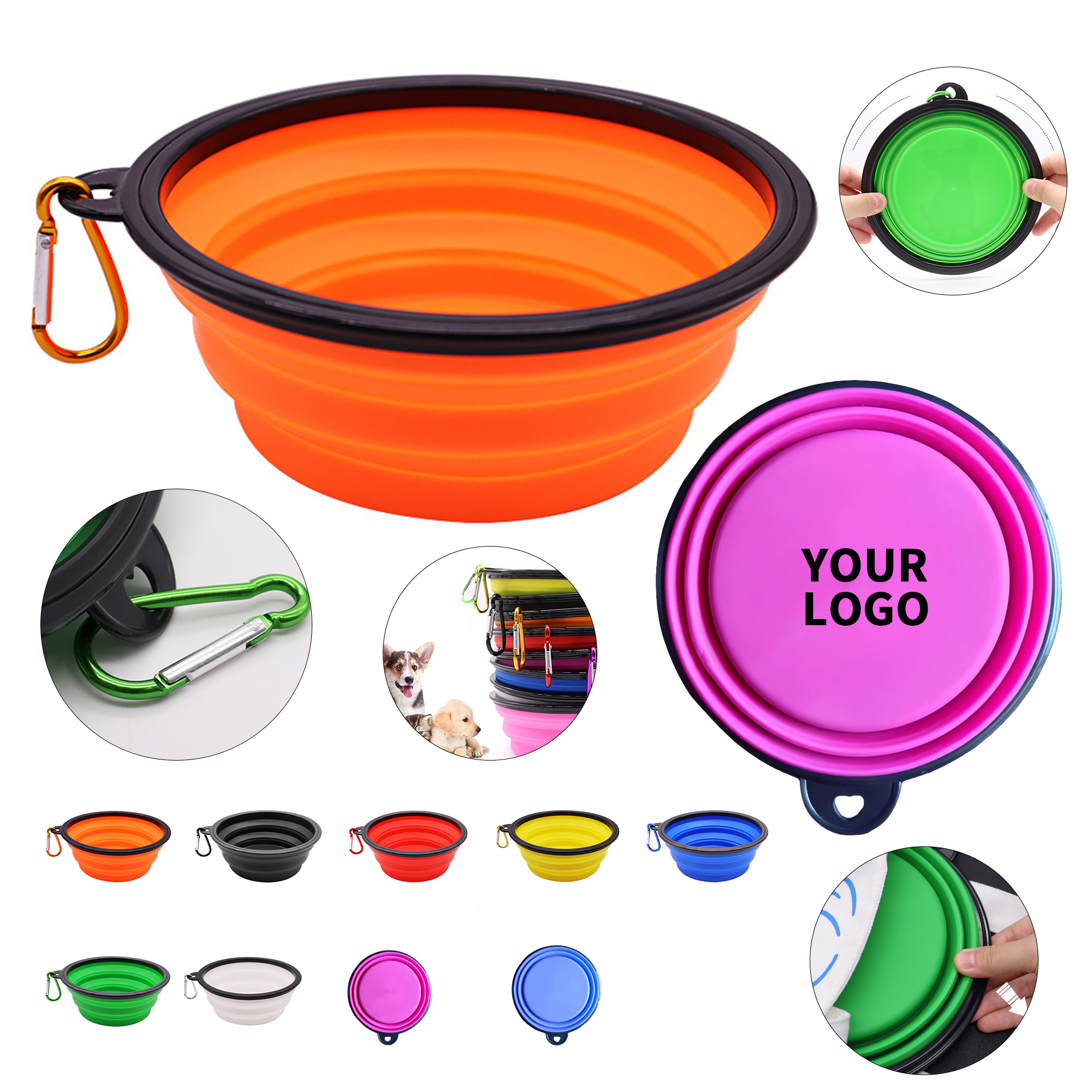 TPE Material Collapsible Pet Food and Water Bowl 5