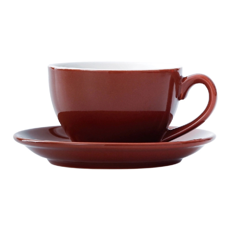 7.4 Oz Ceramic Coffee Cup with Saucer 10