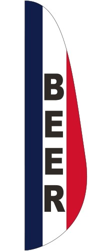 "BEER" 3' x 15' Message Feather Flag 1