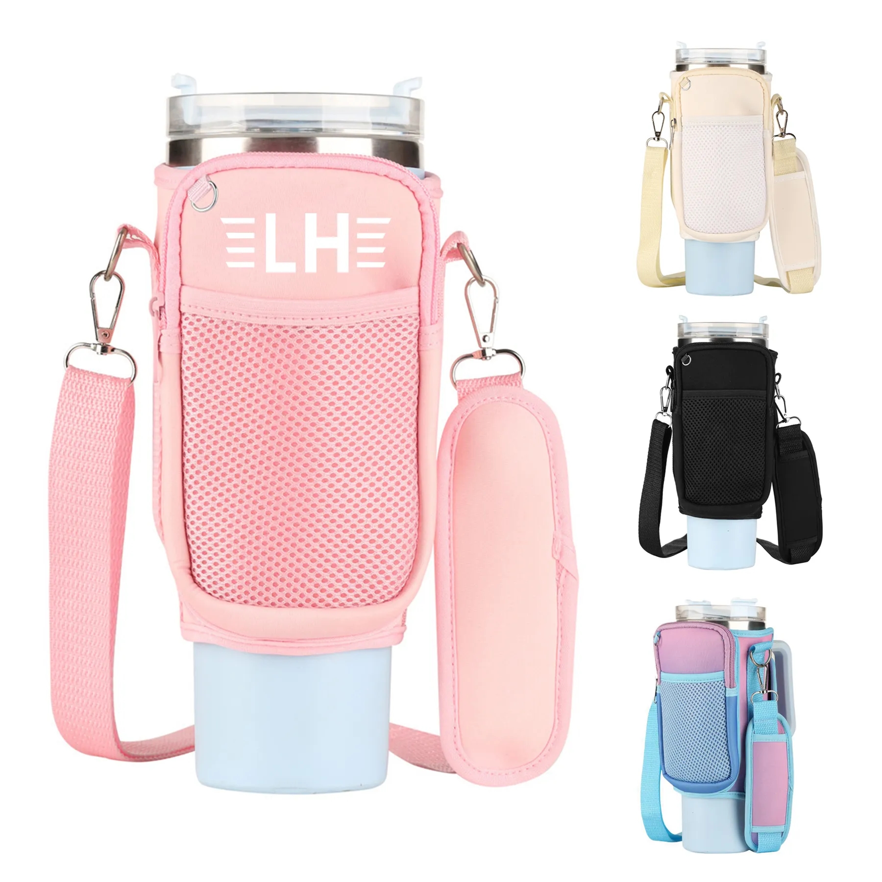 Water Bottle Holder Pouch with Adjustable Strap for 40oz 2
