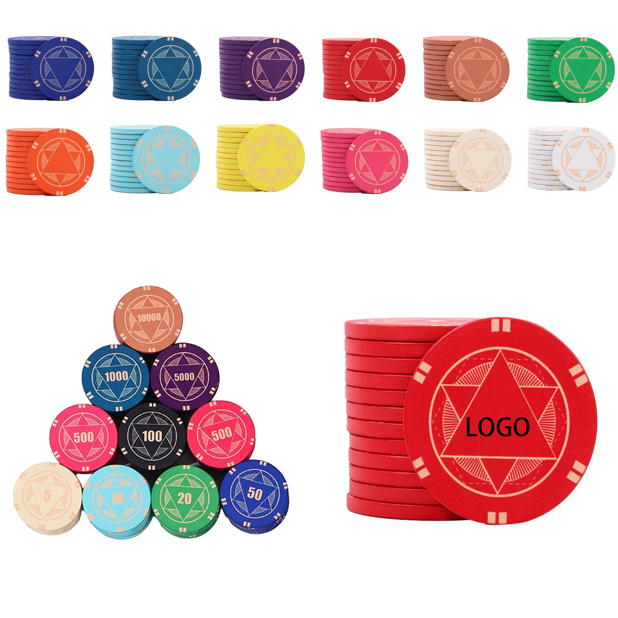 Ceramic Poker Chips MOQ 100pcs 2