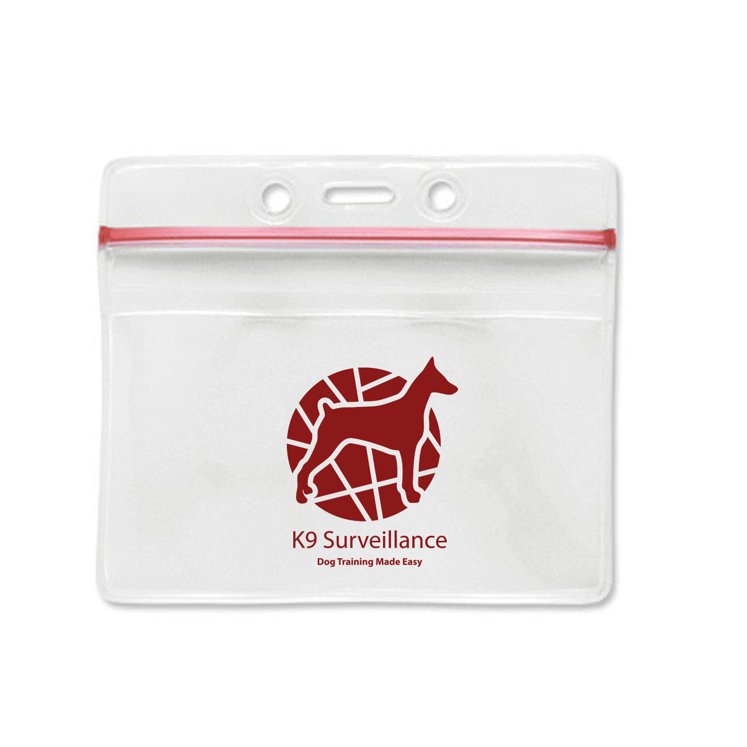 4.25" W x 3.70" H - Horizontal Resealable Badge Holder (1 Color Imprint) 2