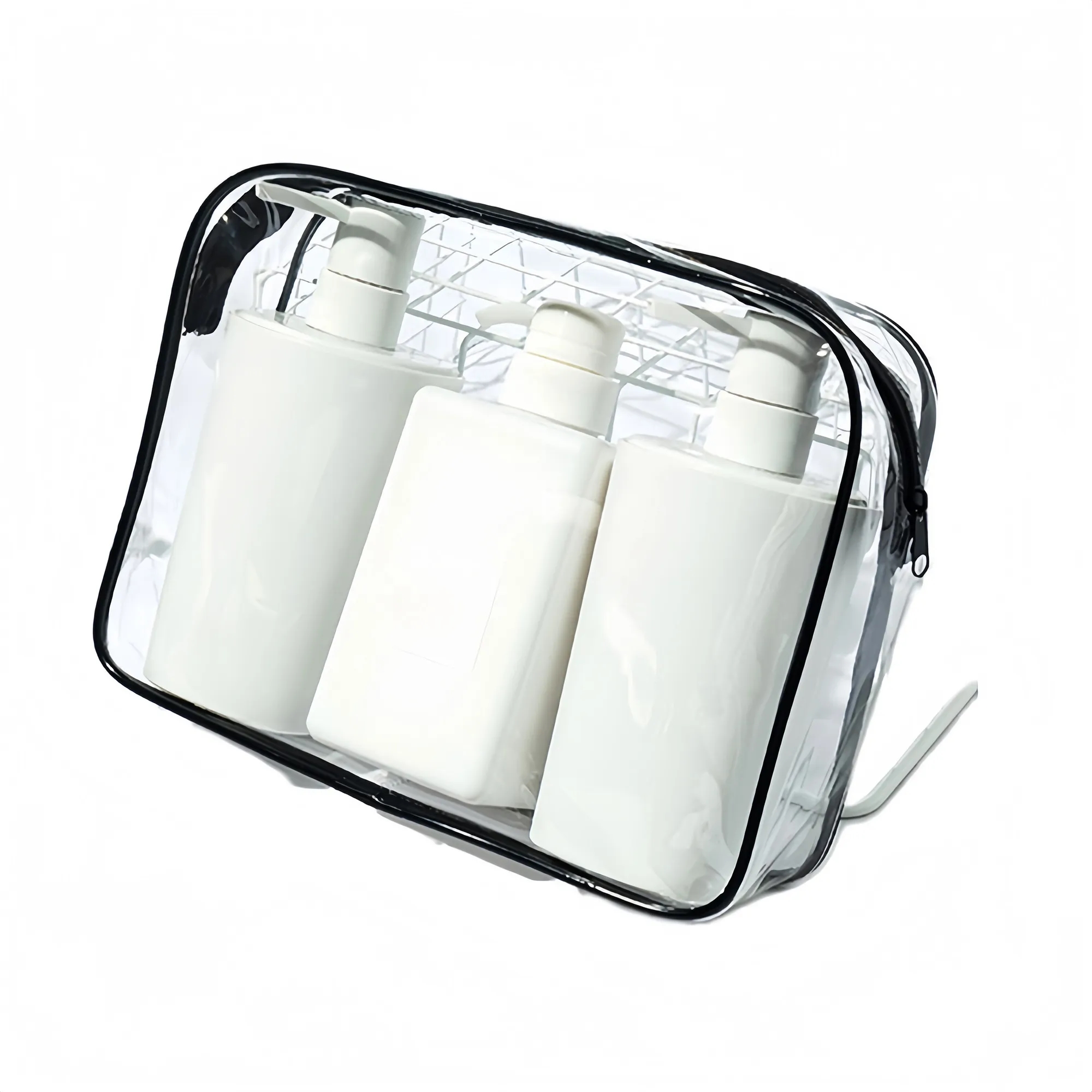 Waterproof Clear Travel Toiletry Bag With Zipper Closure 4