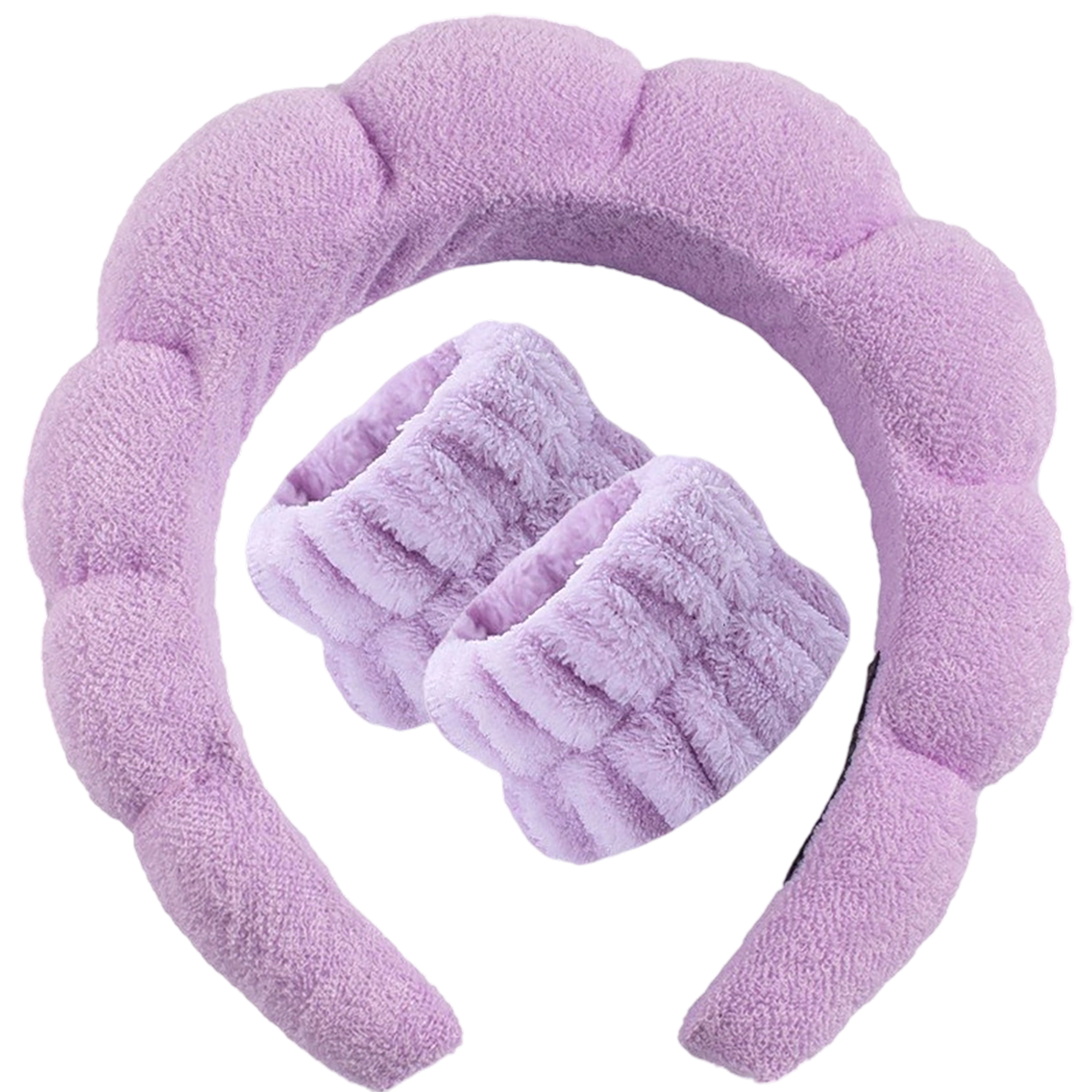 Spa Headband and Coral Fleece Wristband Set 3 Pieces 9