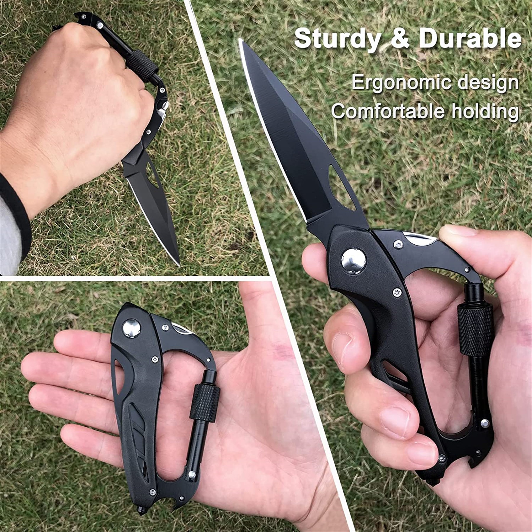 Multitool Carabiner With Folding Pocket Knife 12
