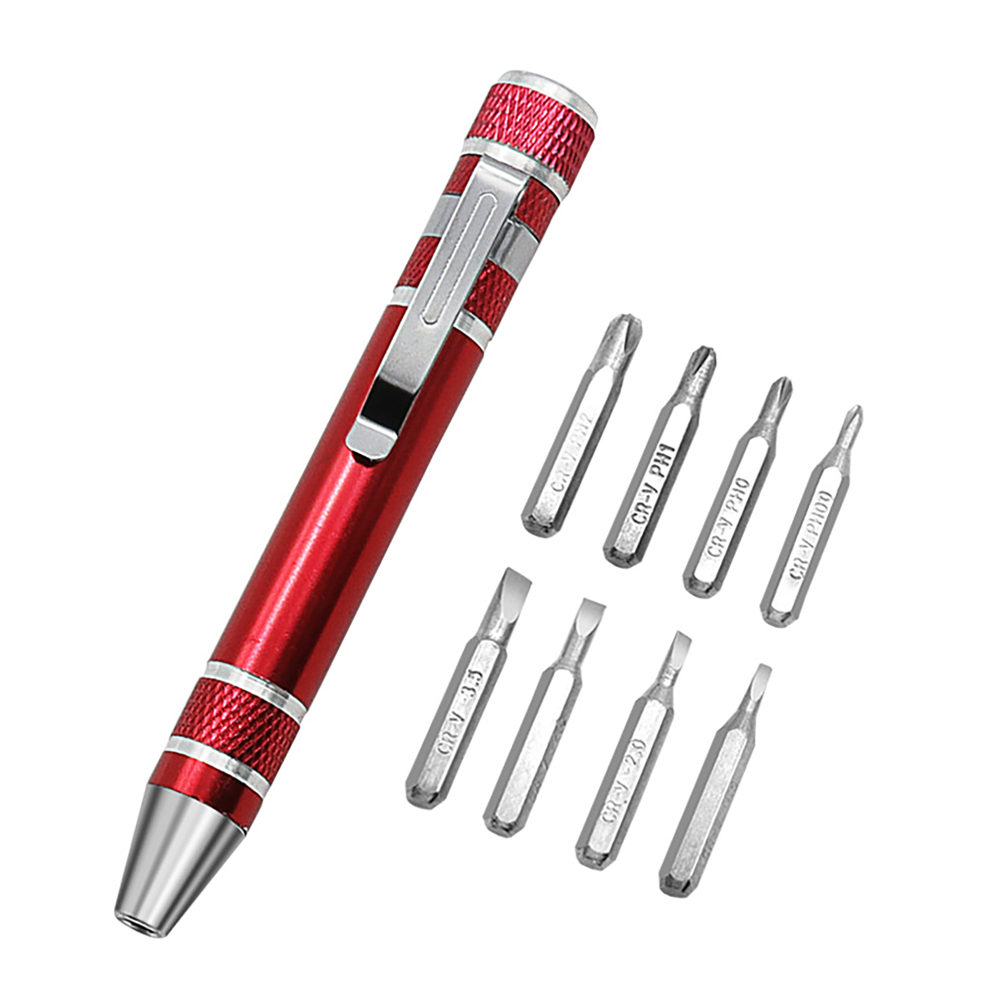 Aluminum Pen Style Multi Function 8" 1 Tool Kit 6