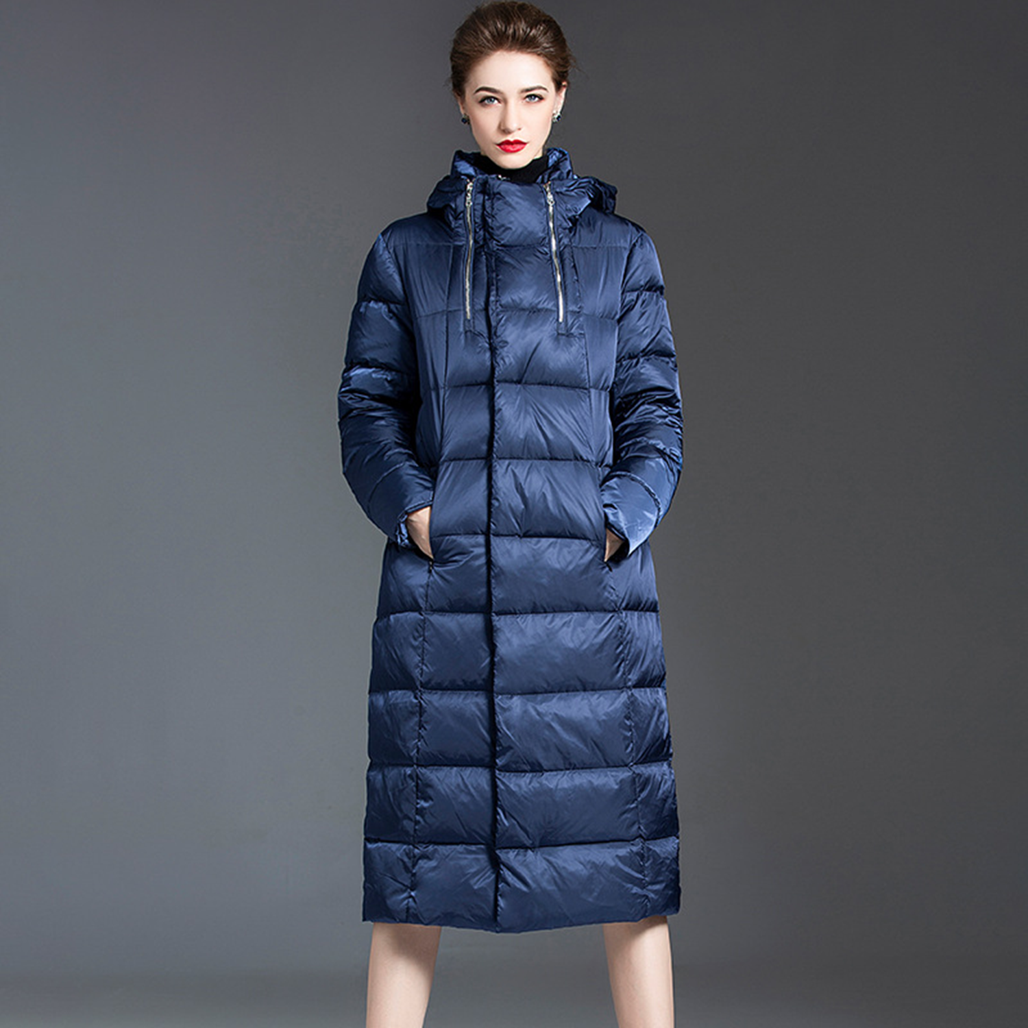 Women'S Long Jacket Duck Feather Coat 3