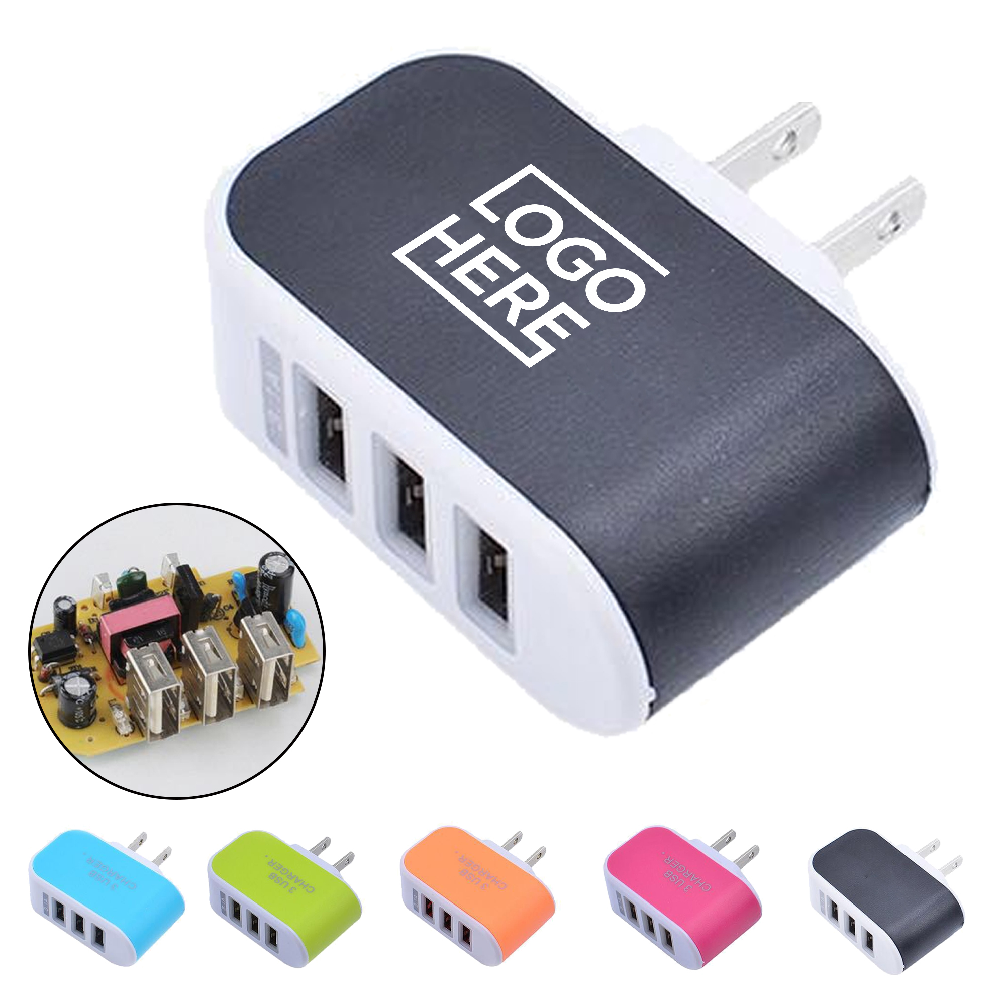 3 Ports Usb Ac Adapter Charger 2