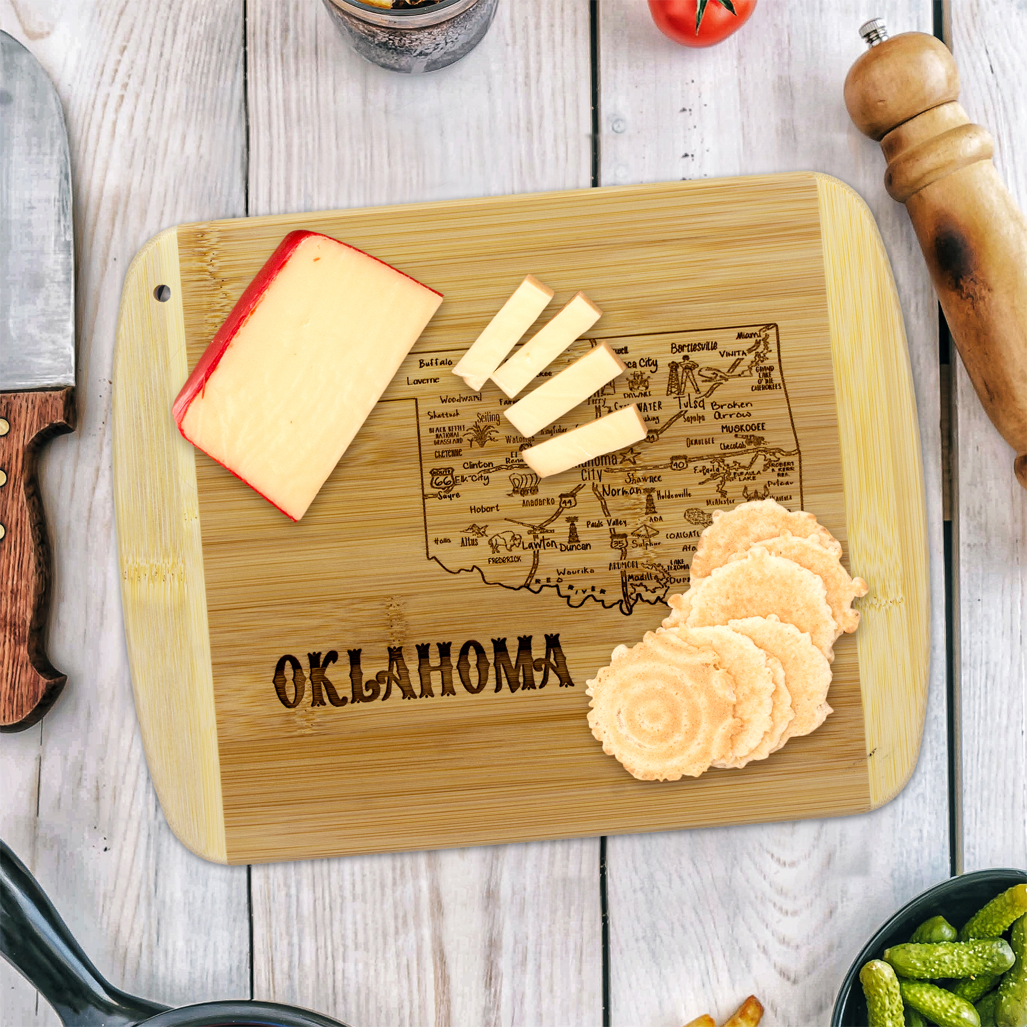 A Slice of Life Oklahoma Serving & Cutting Board 5