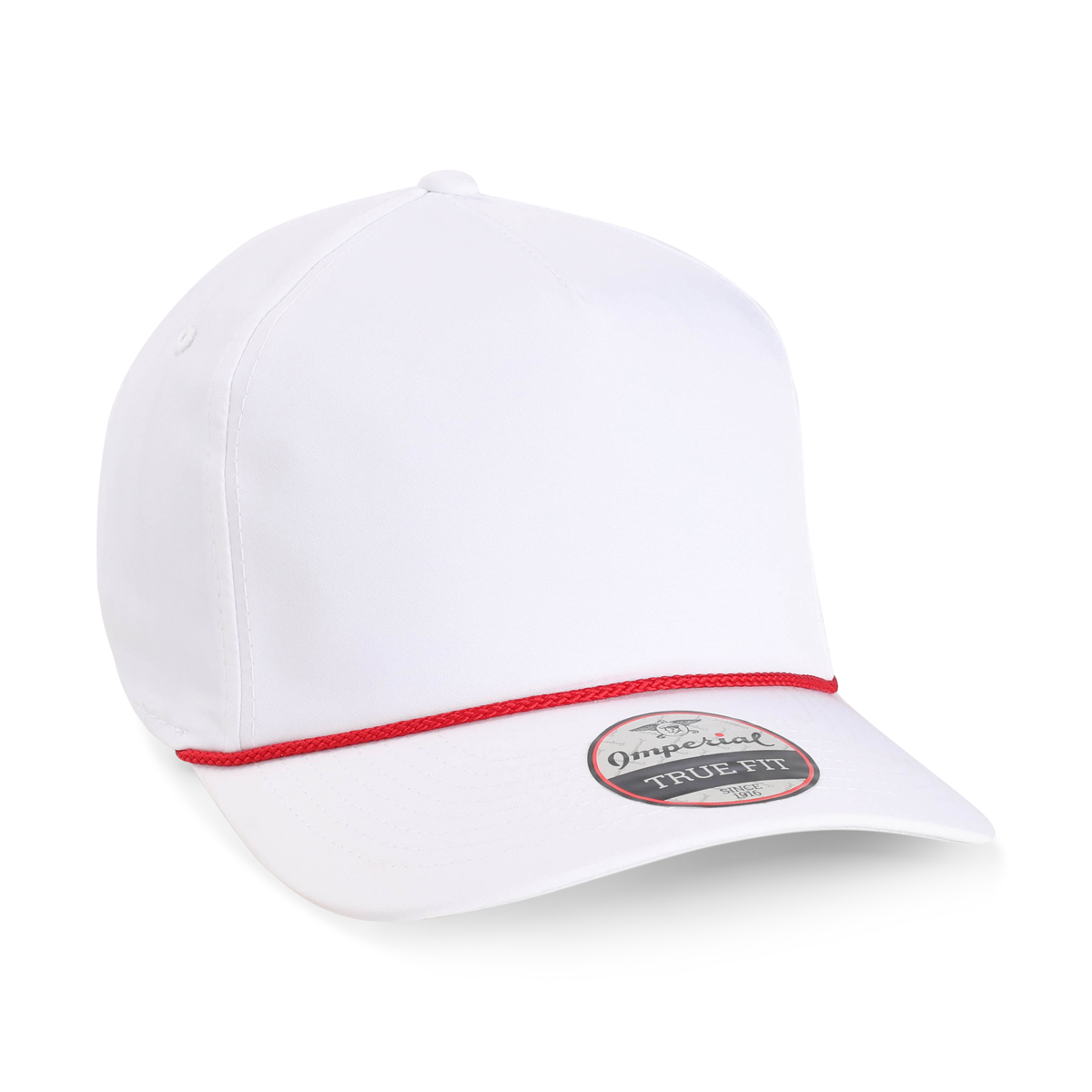 Imperial 5054 5-Panel Wrightson Performance Rope Cap w/ Leatherette Patches or Embroidery 8