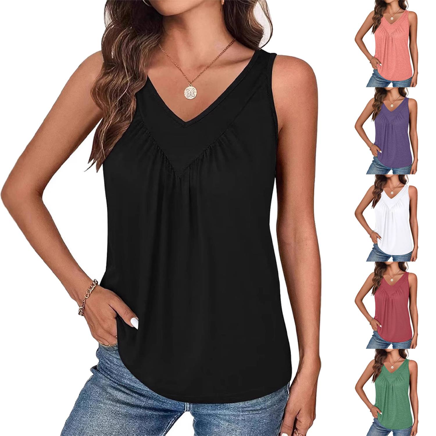 Loose Casual Women V-Neck Sleeveless Vest 16