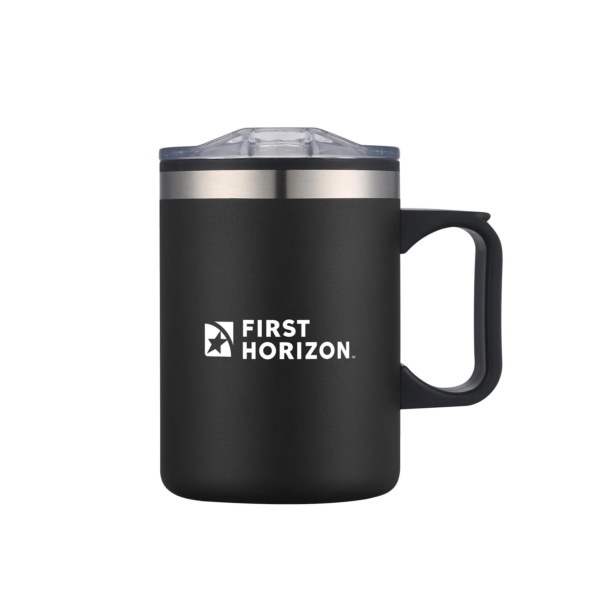 14oz. Double Wall SS / PP Campfire Mug with Clear Lid 7