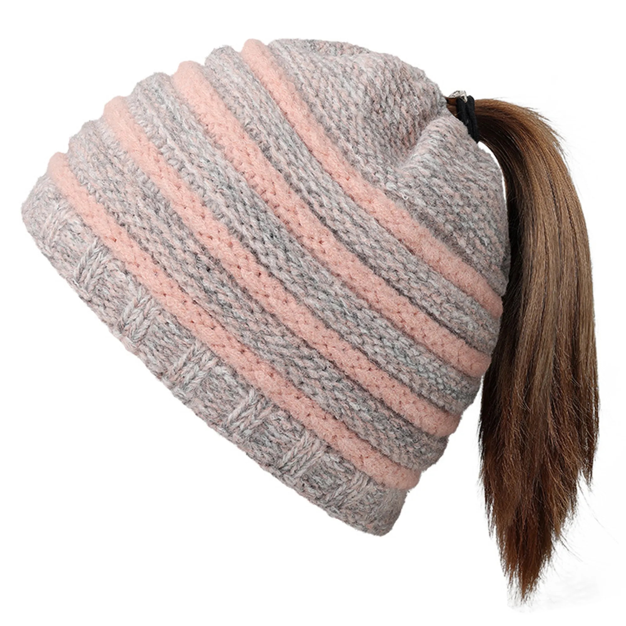 Warm Knit Ponytail Hat 3