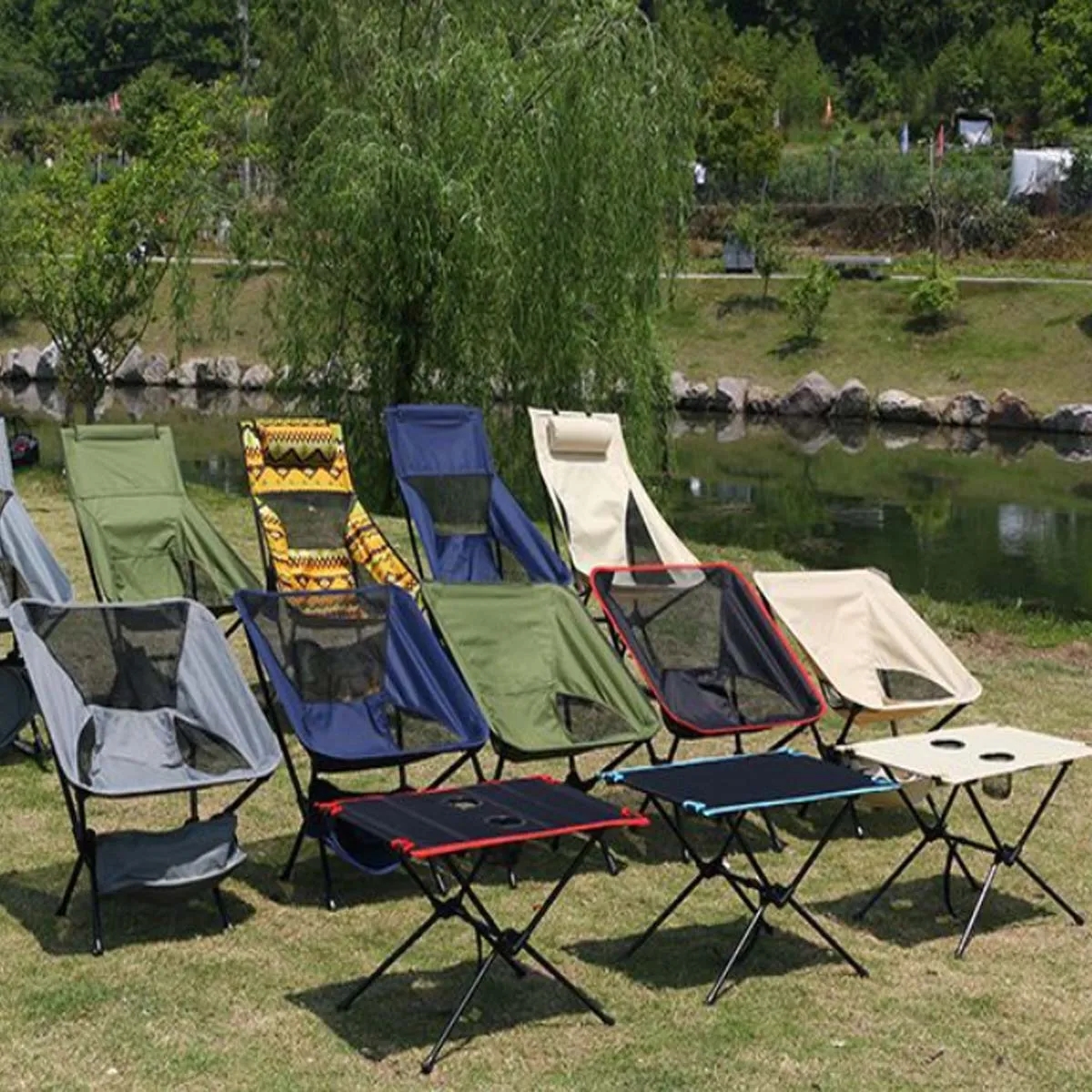 Folding Compact Camping Table with 2 Cup Holders 4