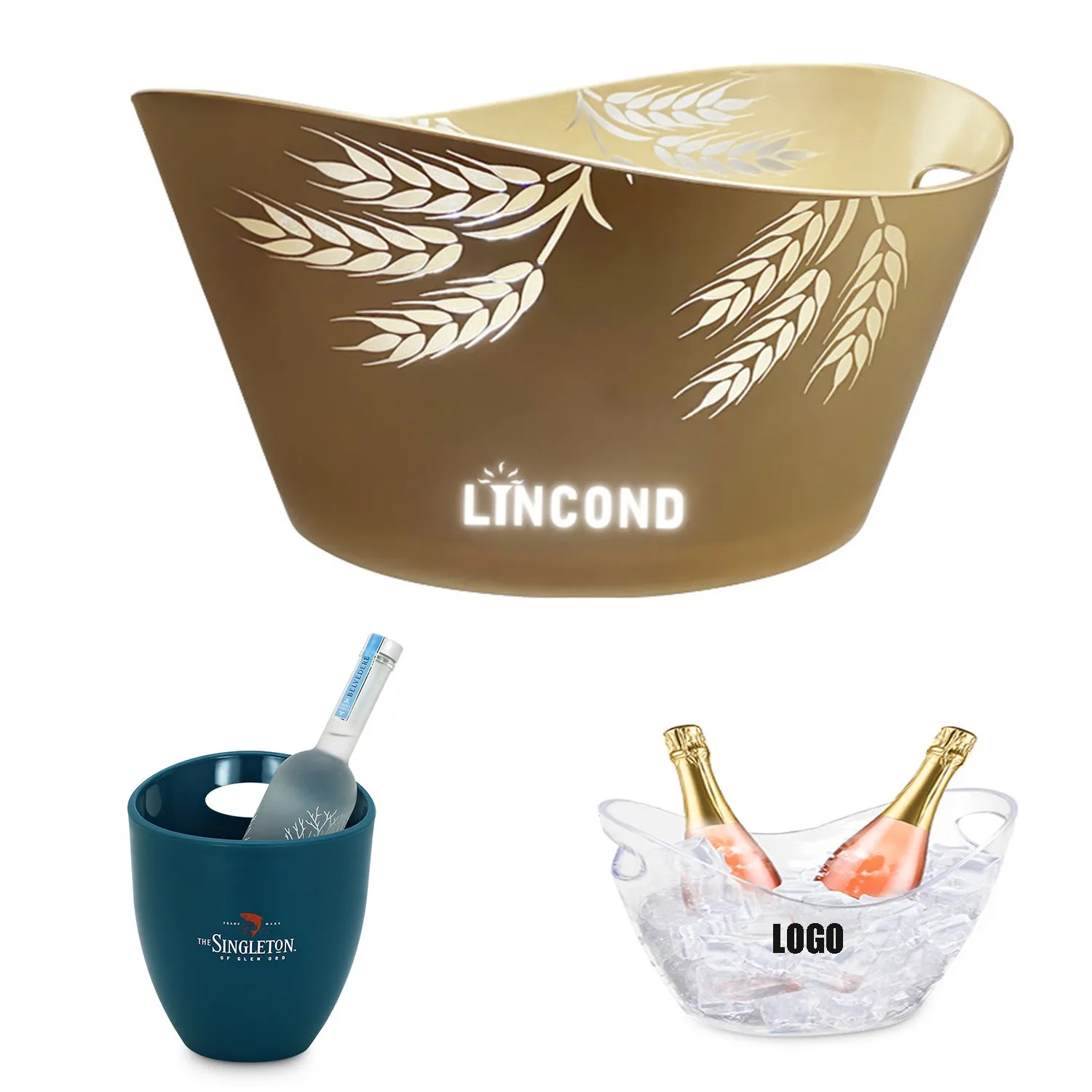 LED Plastic Champagne Bucket 3
