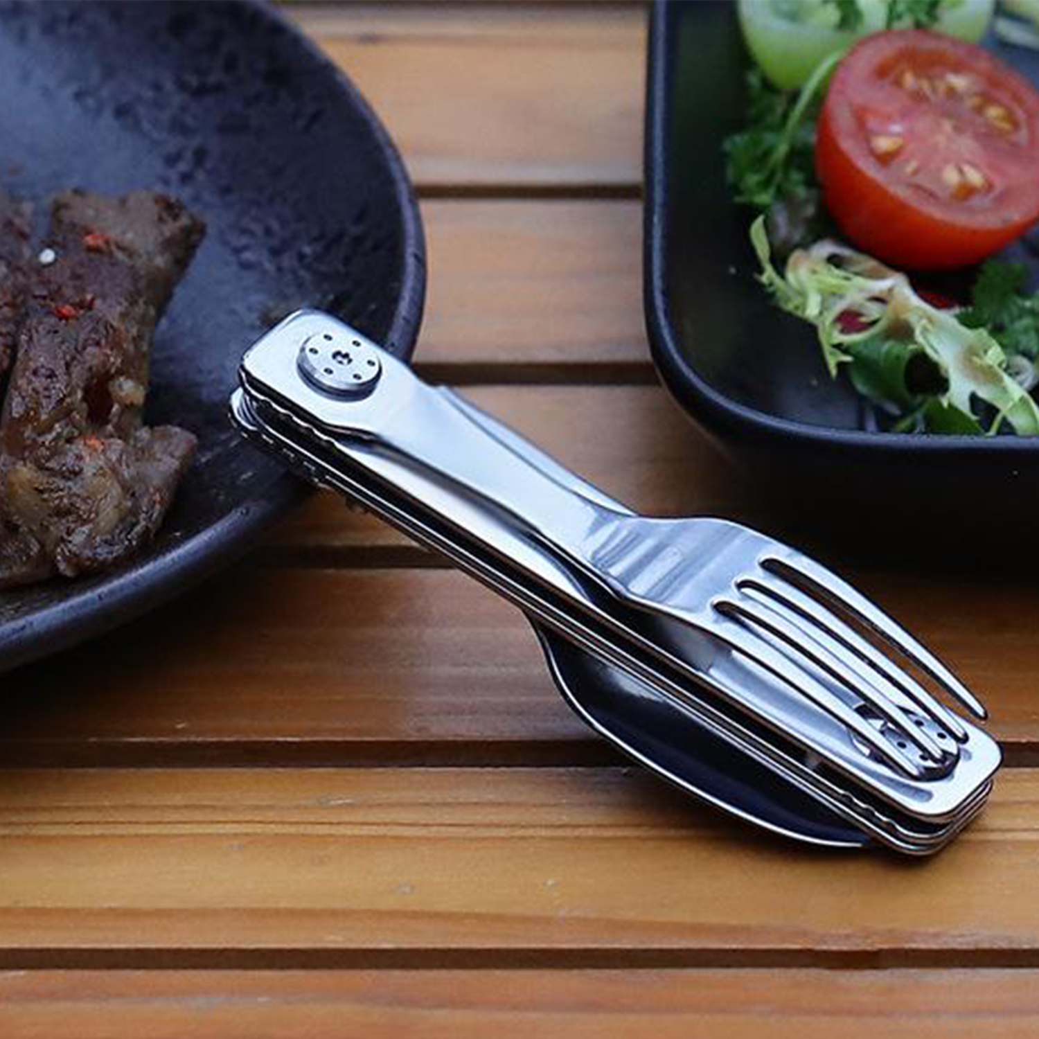 Stainless Steel Knife, Fork and Spoon Outdoor Cutlery Set 9