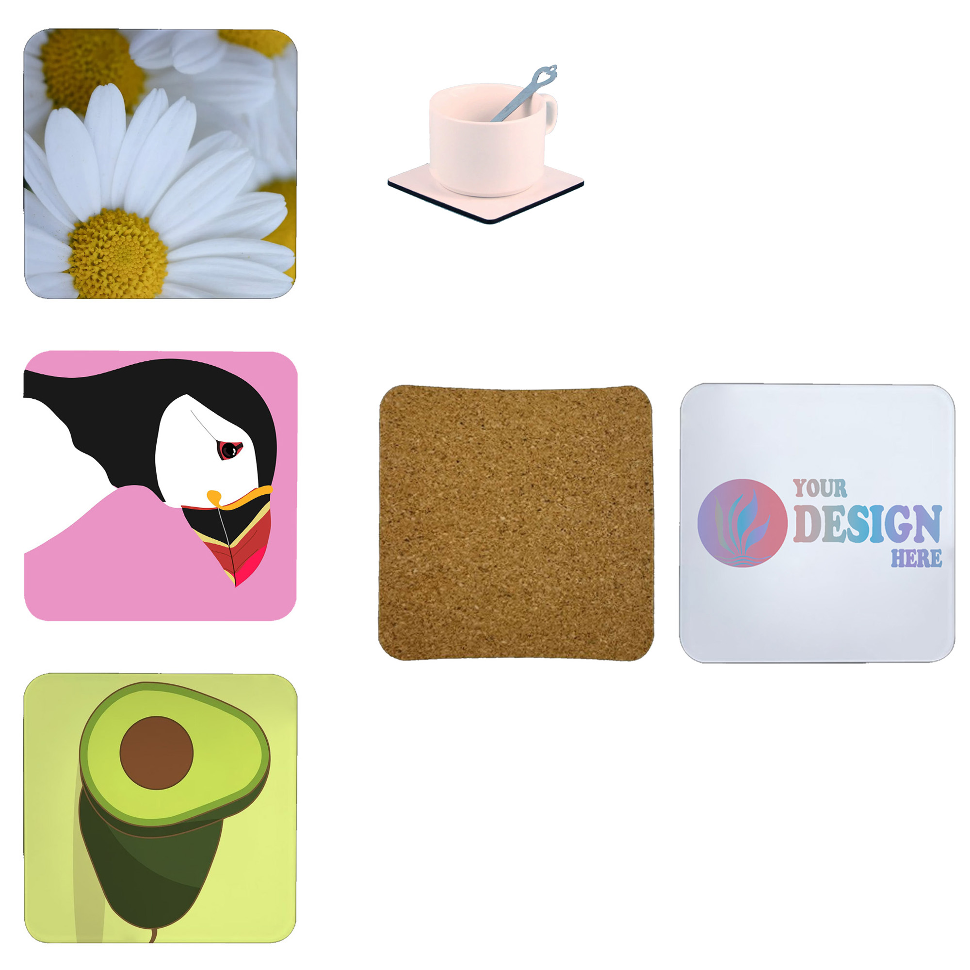 Acrylic Cork Cup Coaster 2