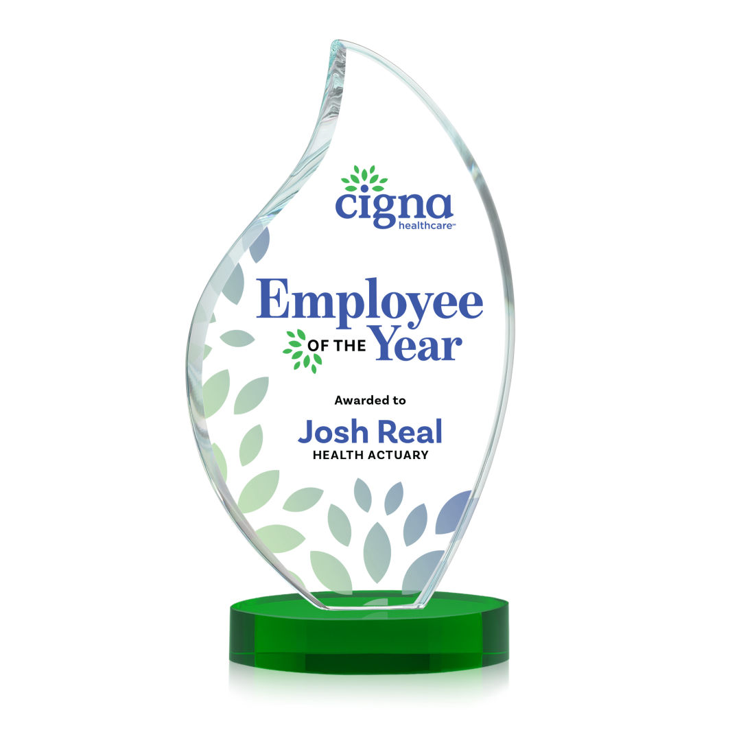 Odessy Flame VividPrint™ Award on Alberton Base - Green 7