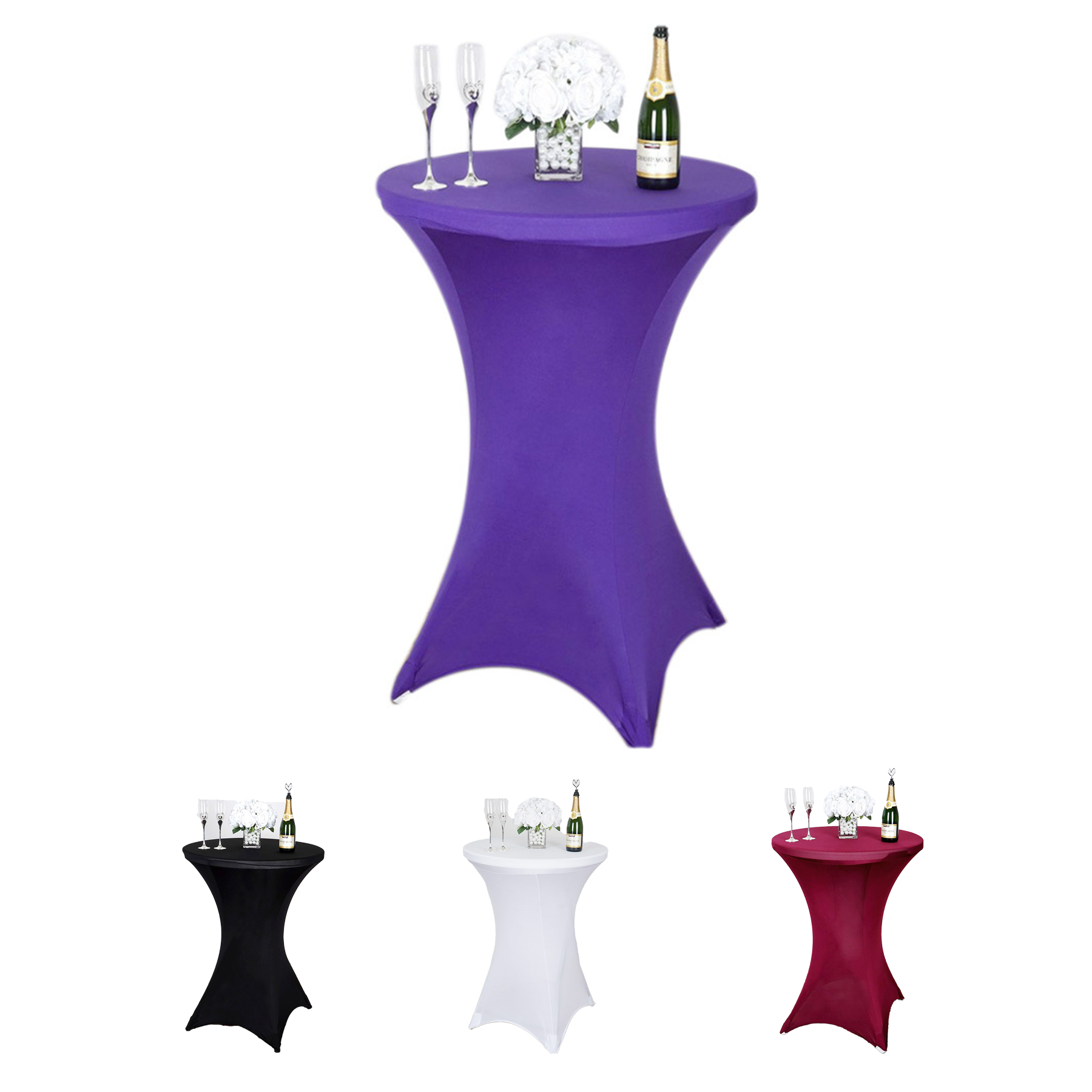 Contour Stretch Round Table Cover (23.6"x43.3") 1