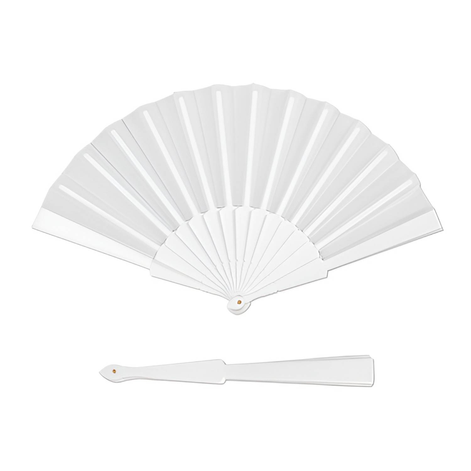 Plastic Handle Folding Hand Fan 3