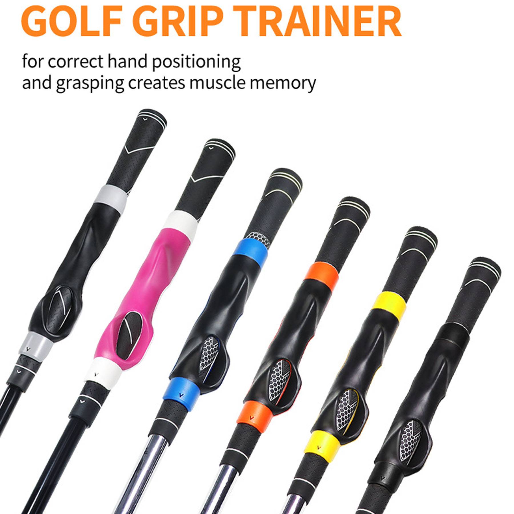 Golf Club Grip Trainer for Correct Hand Position & Grasp 7