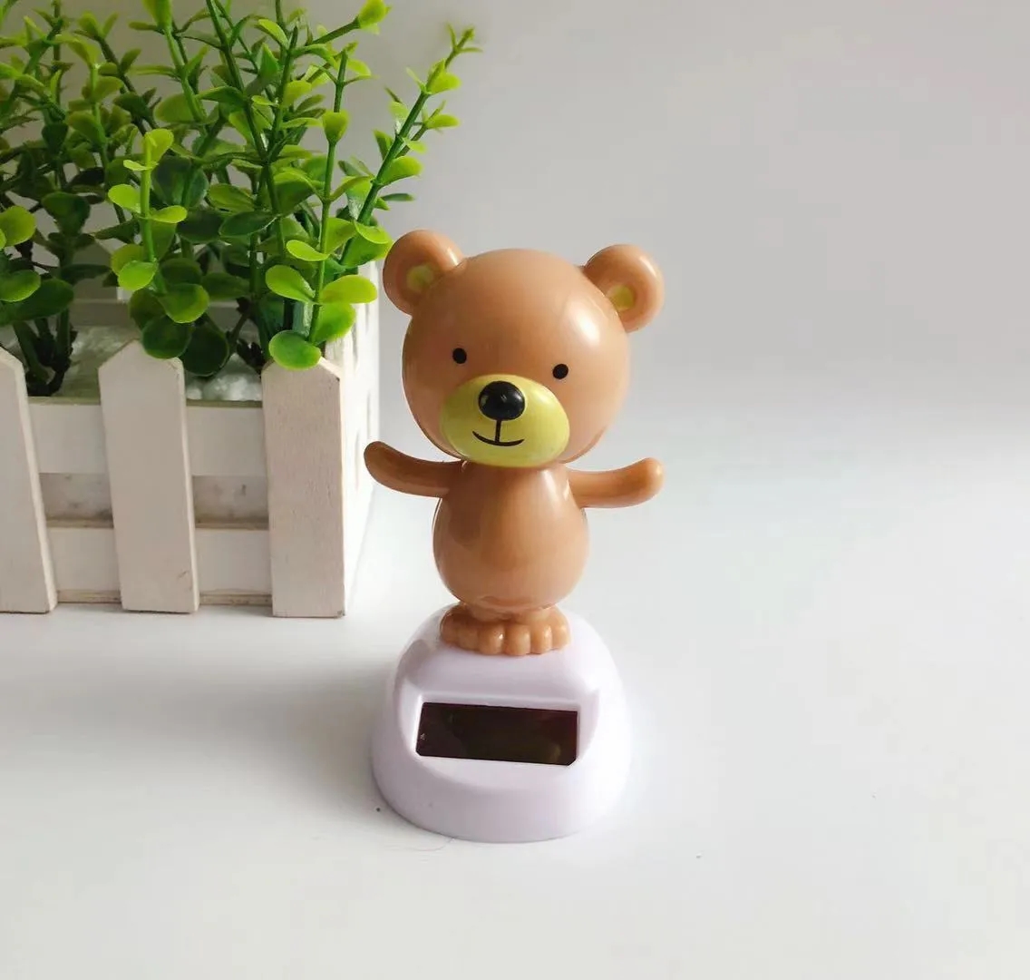 Solar Powered Shaking Head Car Decoration Dancing Toys 10
