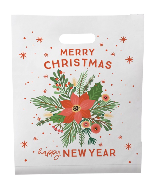 Christmas Scatter Design 3 Merchant Paper Bags (12" x 15" x 2.5") 2
