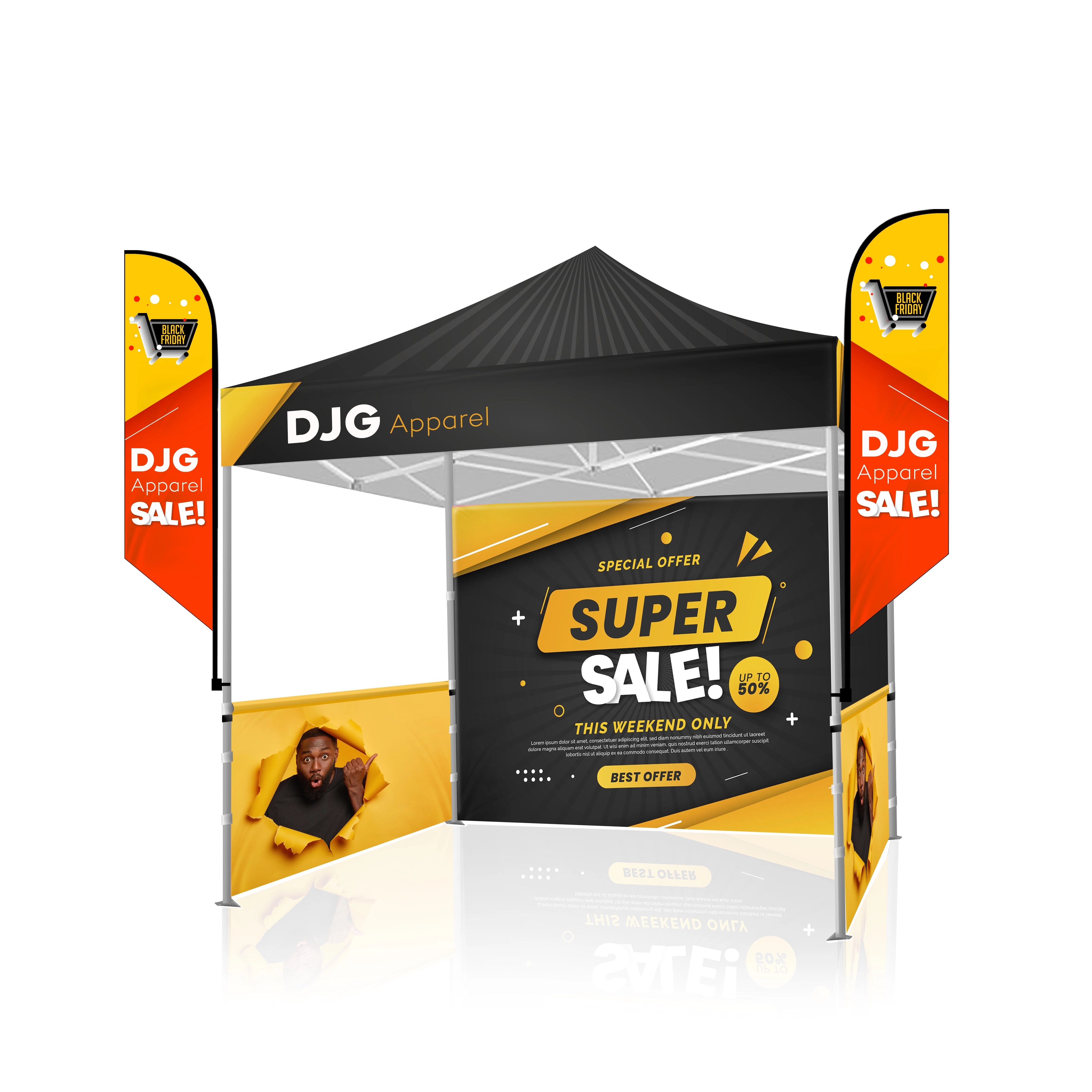 Deluxe 10x10 Premium Tent Kit w/ Banners 3
