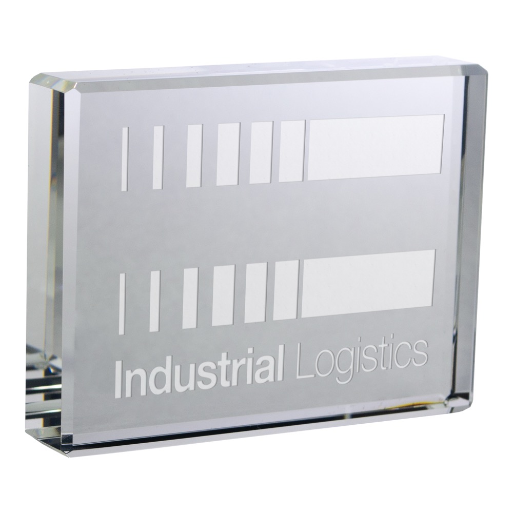 4" Clear Crystal Desktop Award 5
