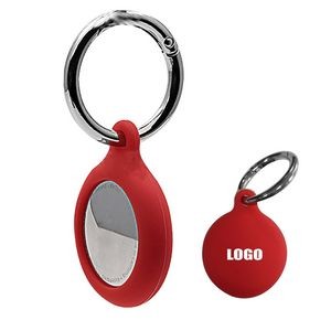 Versatile Silicone Airtag Keychain Holder Key Ring With Metal Carabiner 25