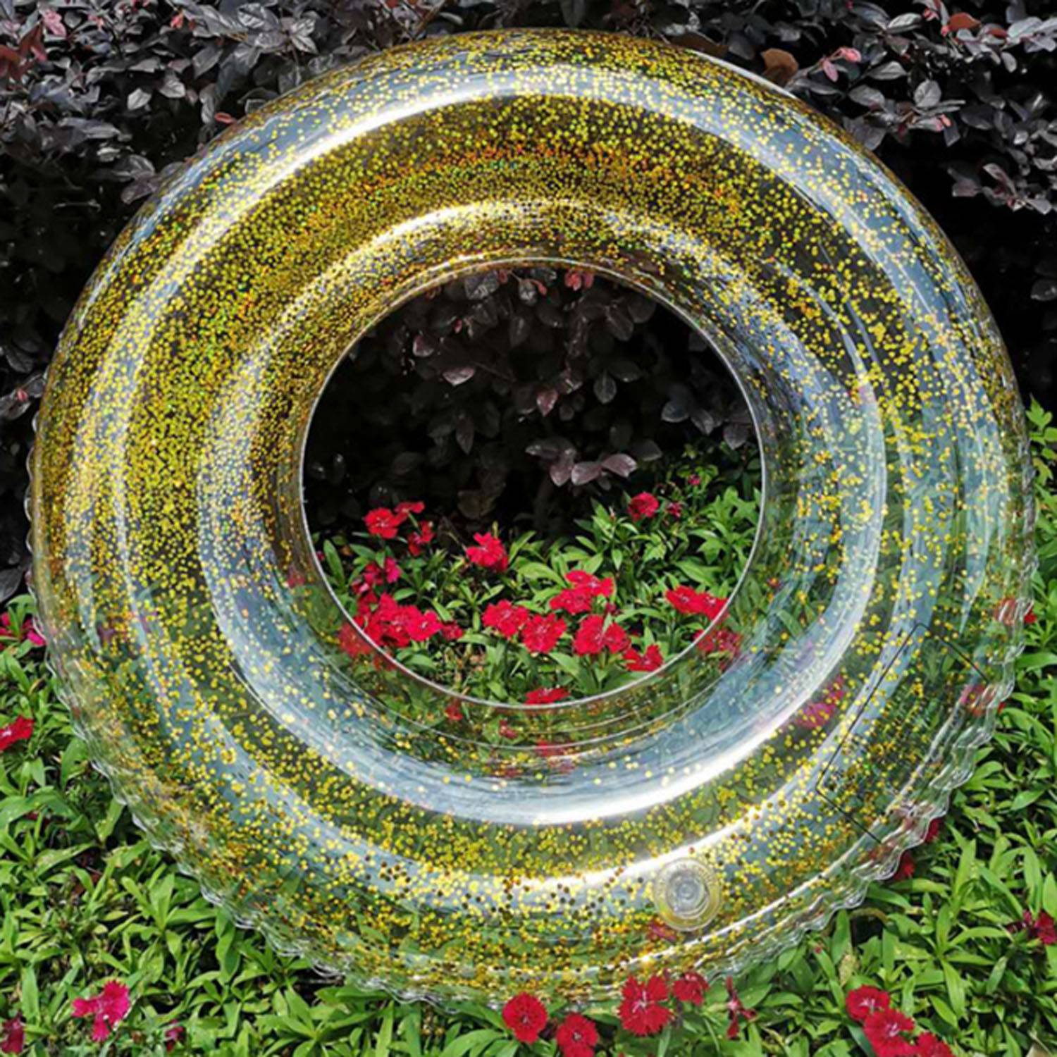 33 Inch Glitter PVC Inflatable Swim Ring 5