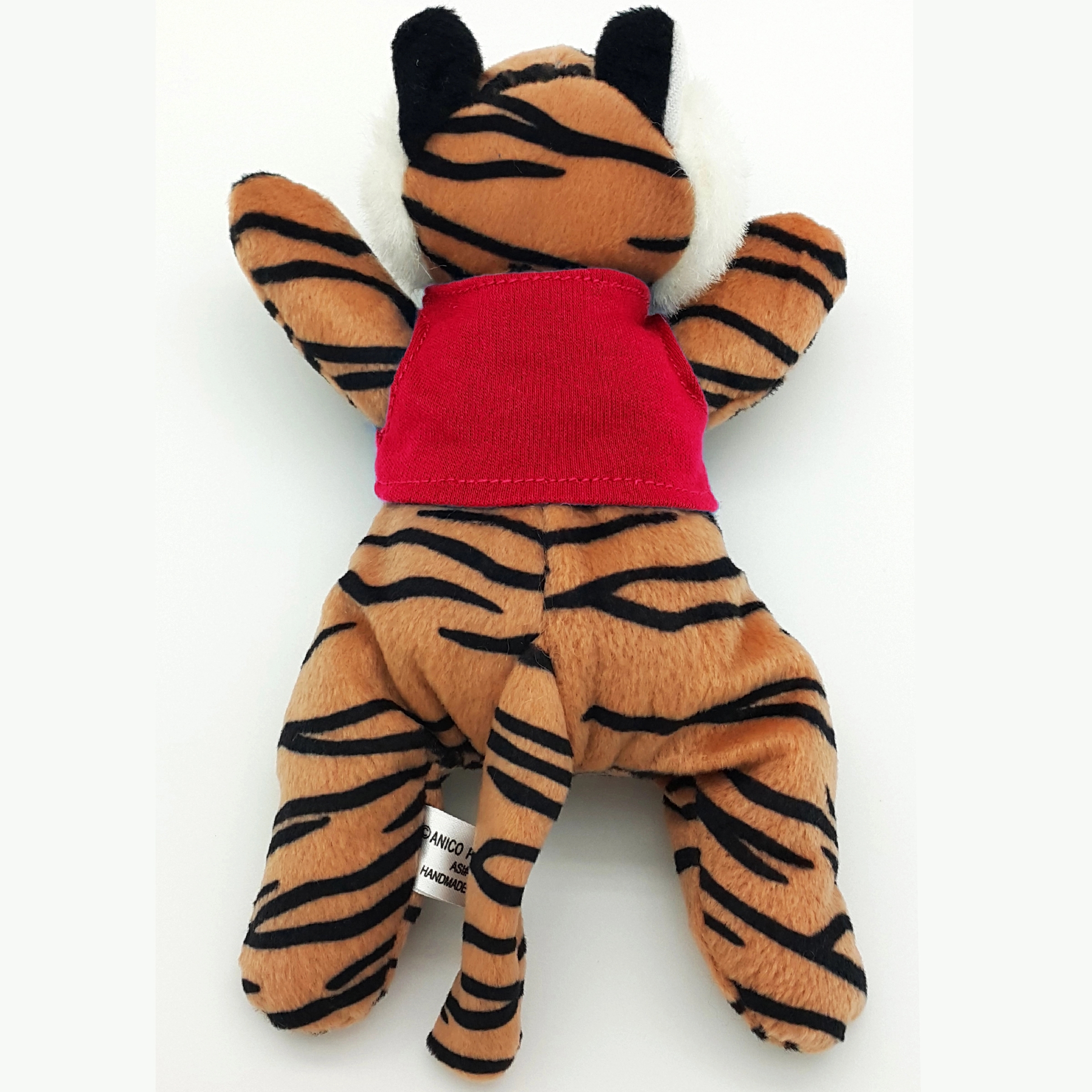 8" Laying Down Beanie Tiger 9