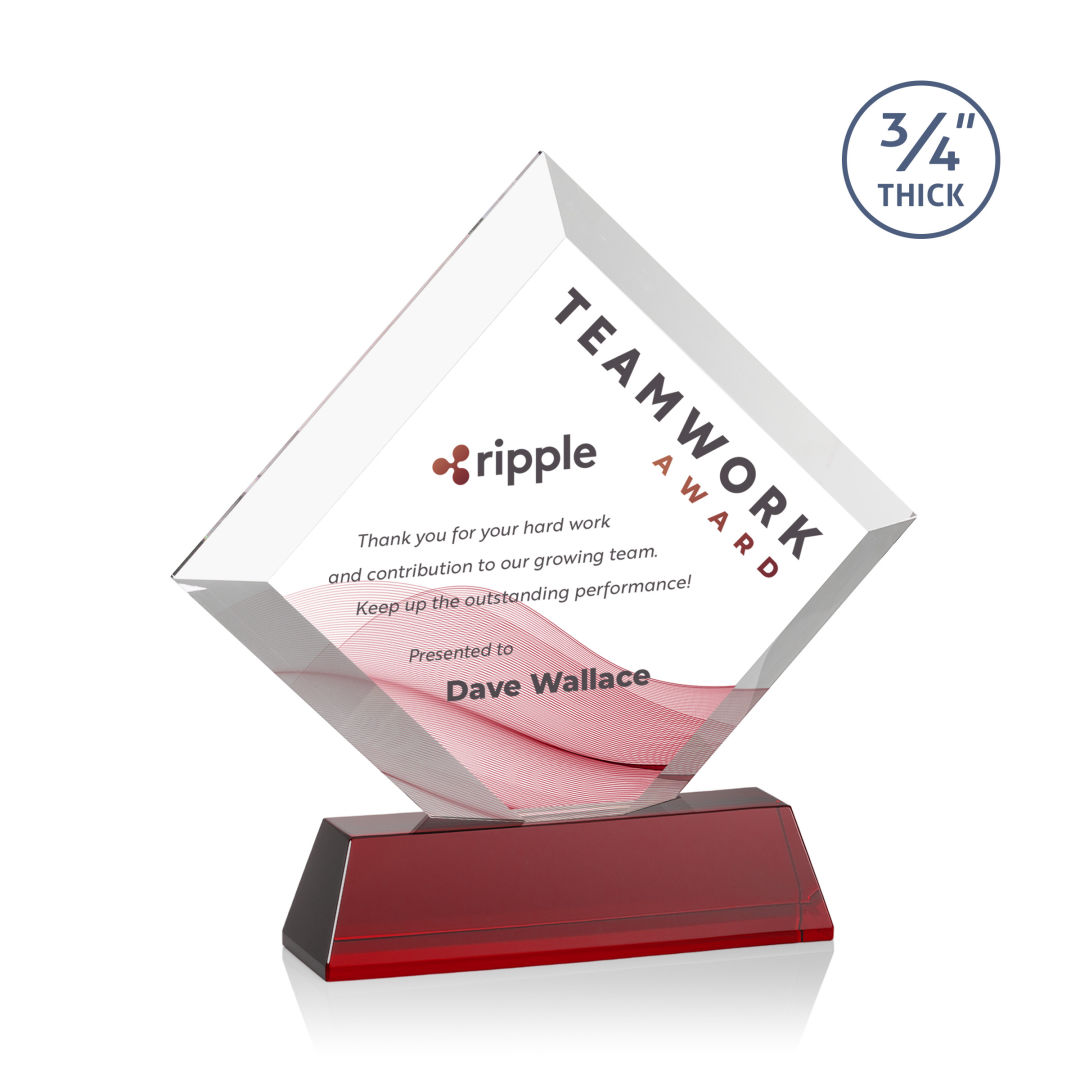 Belaire VividPrint™ Award on Newhaven Base - Red 4