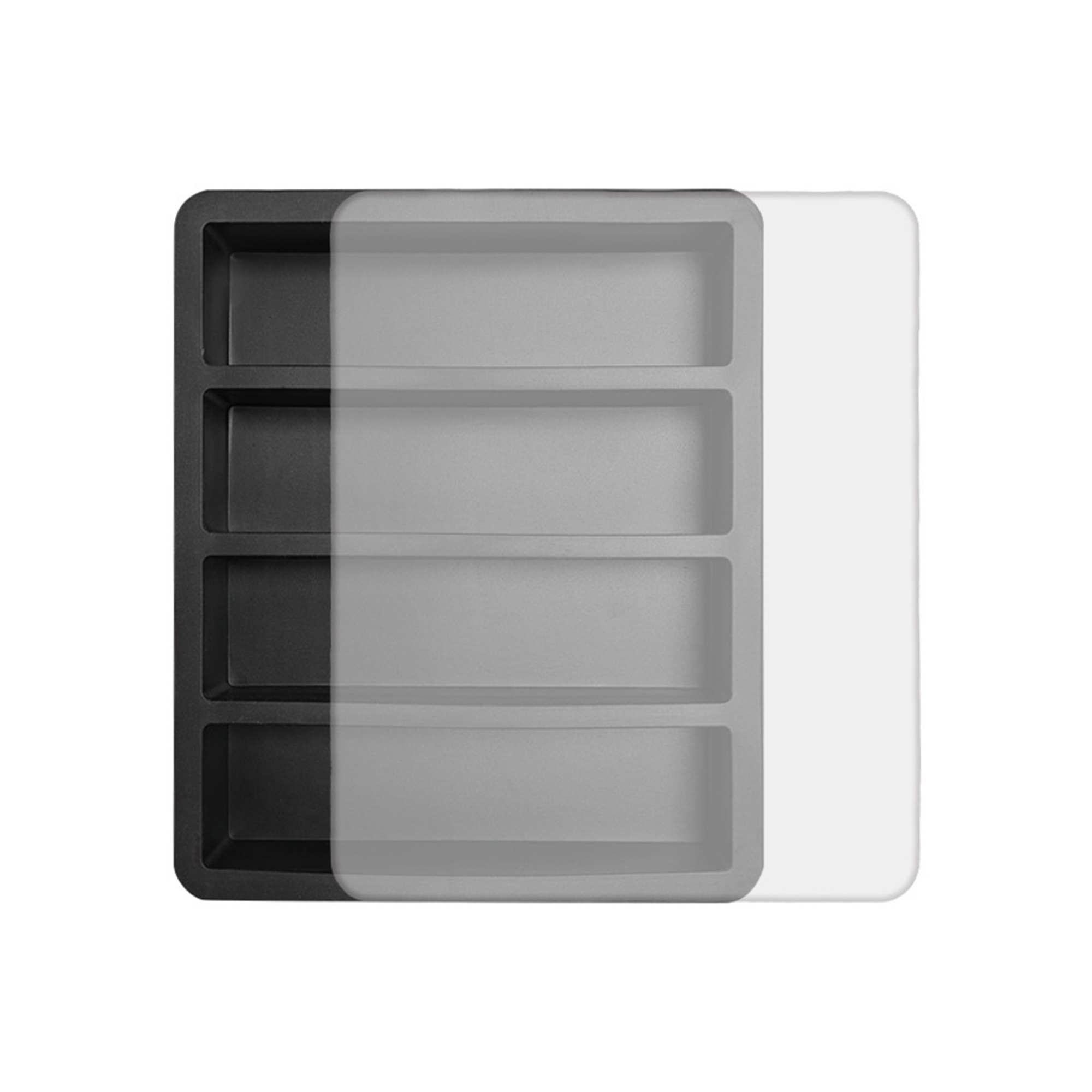 Integrated Silicone Ice Tray One Piece Mold 9.7" X 4.6" X 1.6" 7