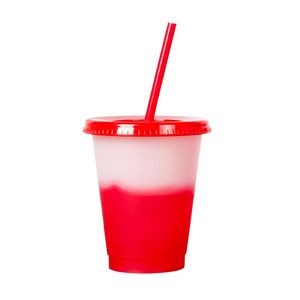 Handy 16oz Plastic Color Changing Cup With Straw 11