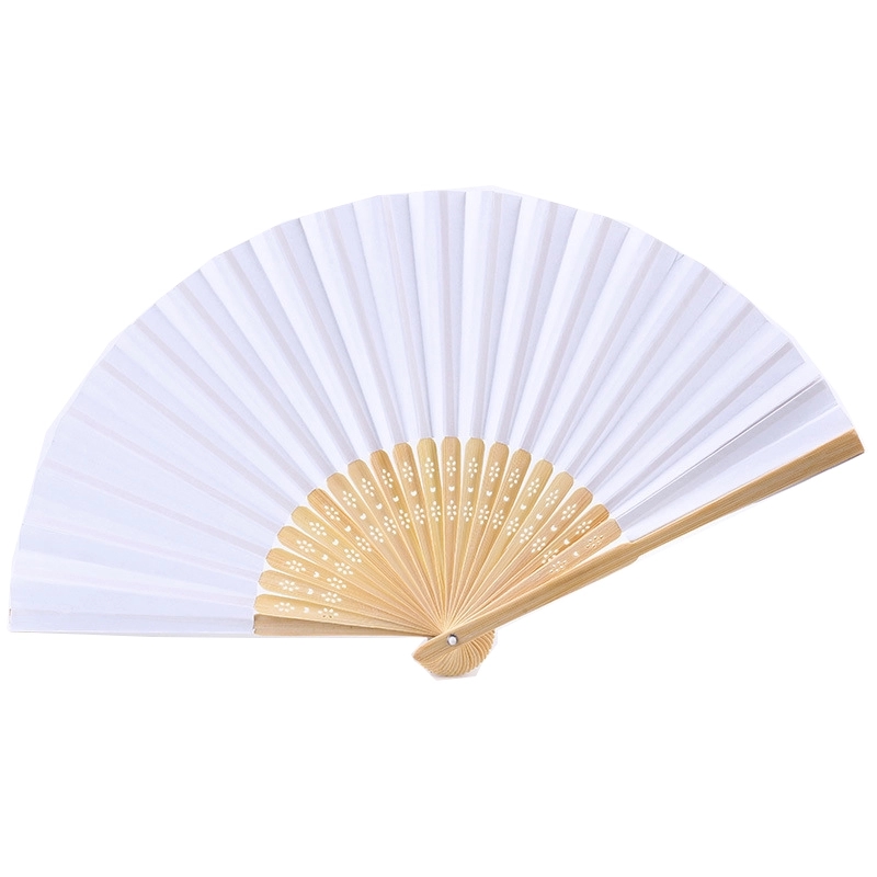 Full-color Folding Bamboo Paper Hand Fan 7