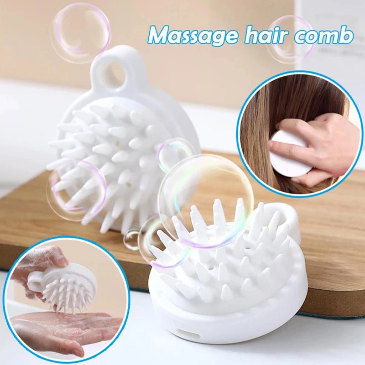 Silicone Shower Hair Massager Brush 2