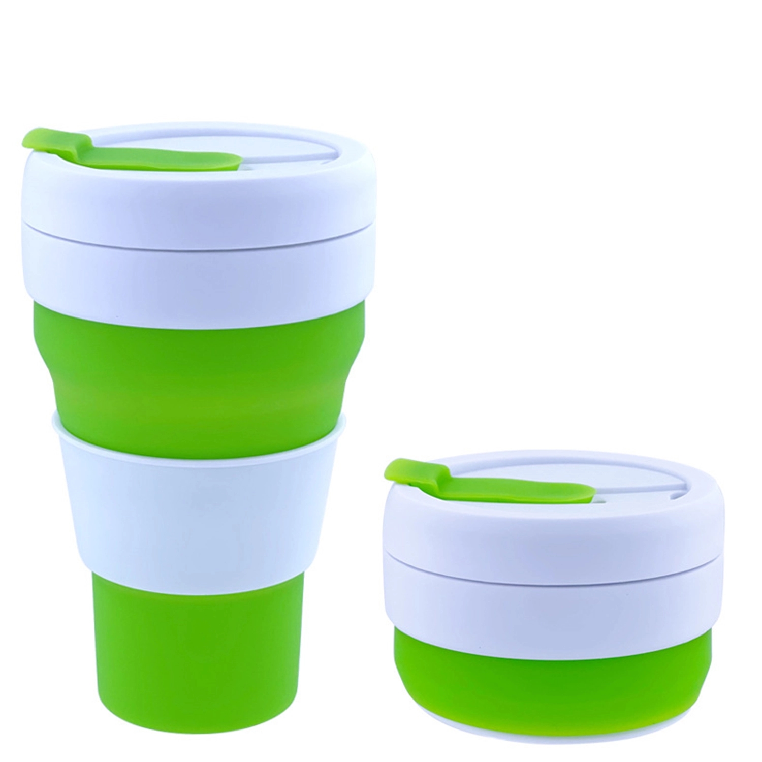 12oz Folding Travel Sealed Silicone Water Cup 2