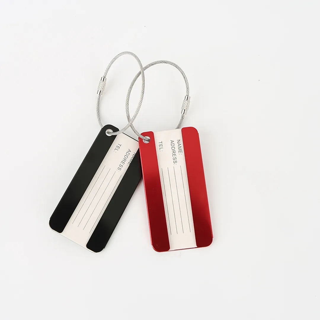 Square Aluminum Alloy Travel Luggage Tag 2