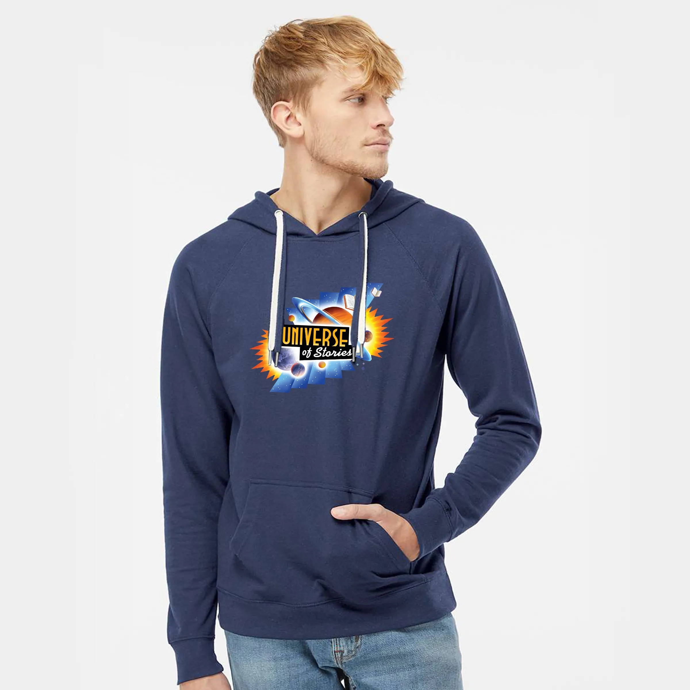 Unisex Lightweight Loopback Terry Hooded Pullover 39