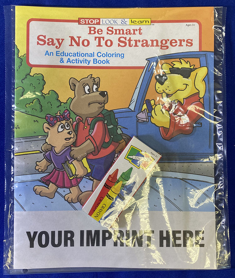 COLORING SET - Be Smart, Say No to Strangers Coloring Book Fun Pack 4